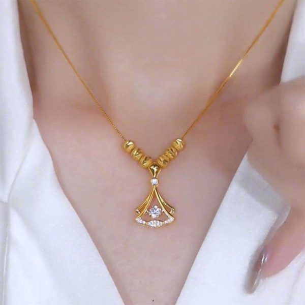 Korean Gold Plated Elegant Pendant Necklace for Women | Premium Gift Jewelry